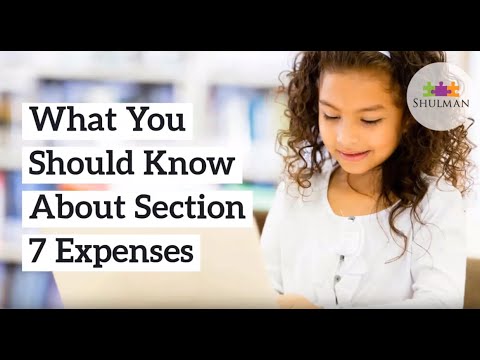Section 7 Expenses: Sharing Special Child Support Costs